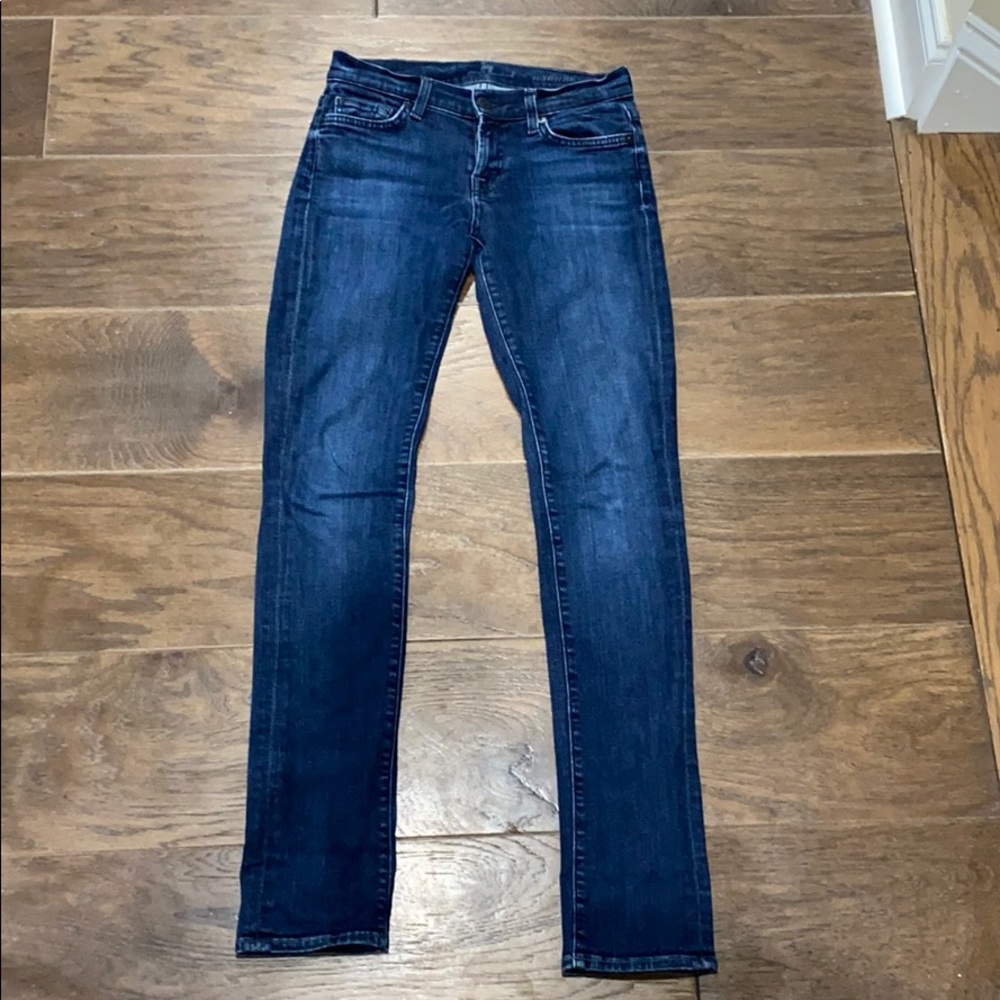 7 for all mankind 25 size blue jeans